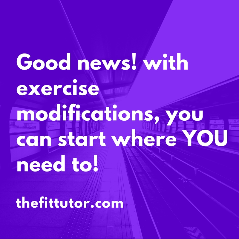 why exercise modifications are important