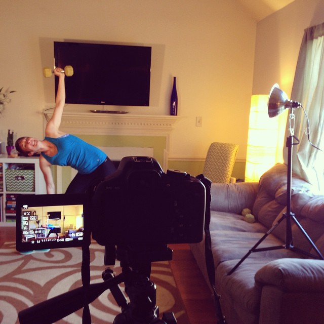 Filming new Fit Tutor videos- online #workouts for $11.99/mo!