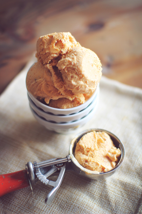 Healthy Fall Recipes // Dashing Dish // Pumpkin Cheesecake Ice Cream