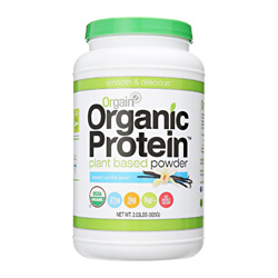 my go-to protein powder! Yummy vanilla is great for baking, too! Vegan & Organic + 21g protein!