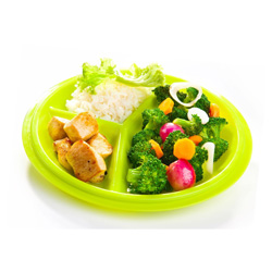 These portion control plates are great for families. Portion control is crucial to helping control your weight, and research shows eating off these plates (and smaller plates) helps reduce calorie intake by 20%!