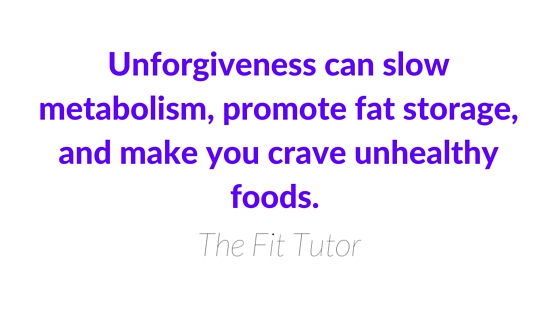 Unforgiveness could be wrecking your health & waistline... thefittutor.com // holding a grudge