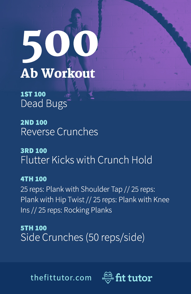 500 Reps Ab Challenge, AB WORKOUT at Home 