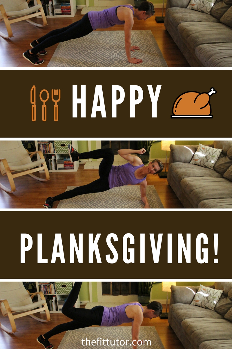 Treat your core and body right by celebrating Planksgiving this year! Do these 12 planks to fight the holiday pooch! #planks #planksgiving