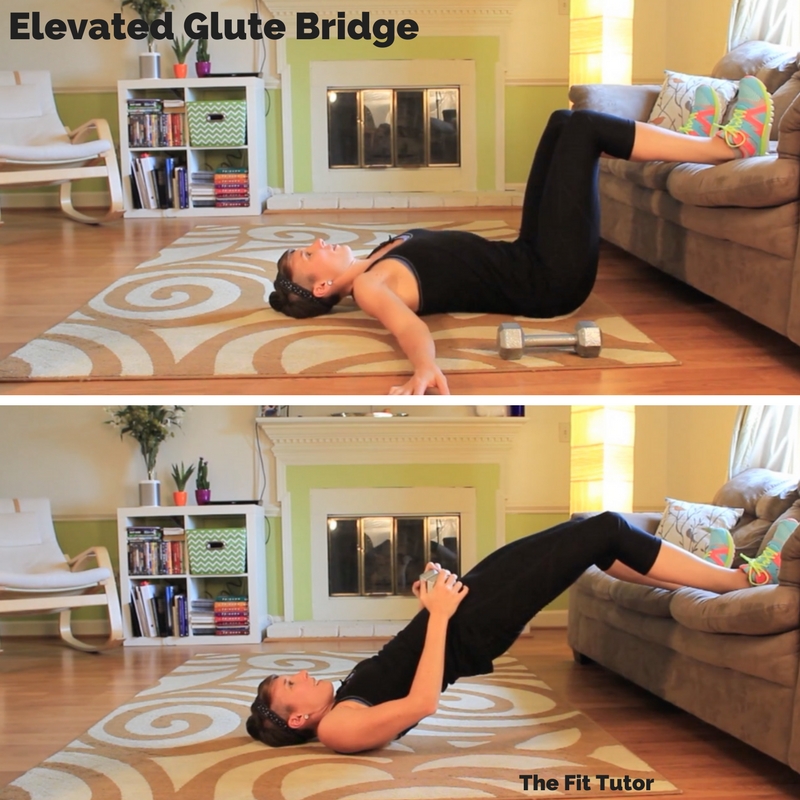 elevated glute bridges are awesome exercises for runners // Strength Exercises for runners