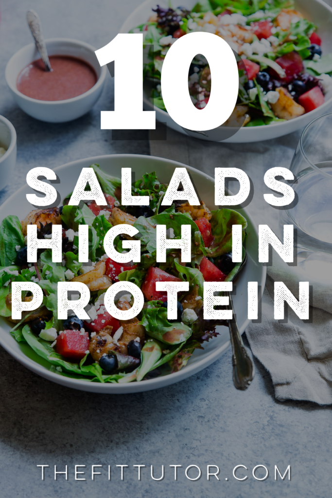Salads don't have to be boring. These 10 salad recipes high in protein will satisfy! Healthy eating just got easier. 