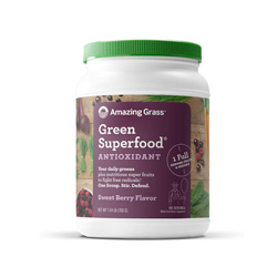 amazing grass greens- sweet berry flavored- boosts immunity, alkalizes, detoxes, boosts energy, check out my fave healthy living products