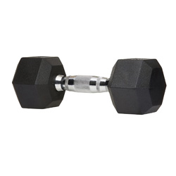 dumbbells with a nice rubber coating- won't chip, very durable